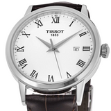 Tissot T Classic Dream Quartz White Dial Brown Leather Strap Watch for Men - T129.410.16.013.00 Authentic Buy Shop Now