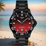 Tissot Seastar 1000 Red Dial Black Steel Strap Watch for Men - T120.410.33.421.00 Authentic Buy Shop Now