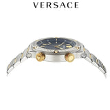 Versace Greca Logo Diver Quartz Black Dial Two Tone Steel Strap Watch for Men - VE8G00424 Buy Now By Versace