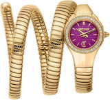 Just Cavalli Vita Purple Dial Gold Steel Strap Watch for Women - JC1L355M0035 Authentic Buy Shop Now