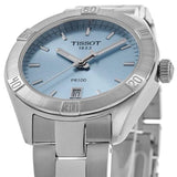 Tissot PR 100 Sport Chic Lady Blue Dial Silver Steel Strap Watch for Women - T101.910.11.351.00 Authentic Buy Shop Now