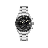 Seiko Prospex Speedtimer Solar Chronograph Black Dial Silver Steel Strap Watch for Men - SSC819 Authentic Buy Shop Now