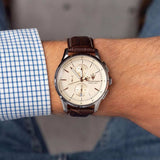 Maserati Sorpasso Chronograph White Dial Brown Leather Strap Watch for Men - R8871624010 Authentic Buy Shop Now