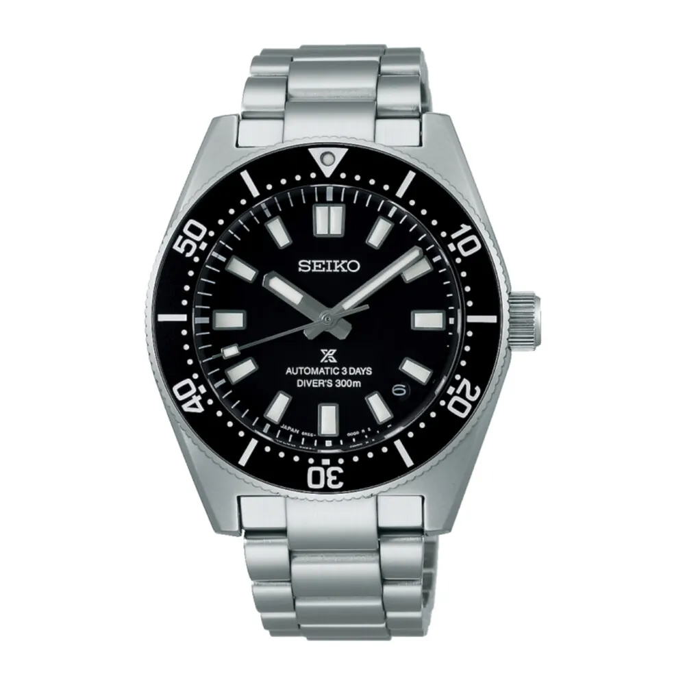 Seiko Prospex 1965 Heritage Divers Automatic Black Dial Silver Steel Strap Watch for Men - SPB453J1 Authentic Buy Shop Now