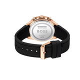 Hugo Boss Runner Chronograph Black Dial Black Silicone Strap Watch for Men - 1514168 Buy Now By Hugo Boss