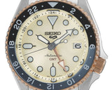 Seiko 5 GMT Sport Asia Exclusive Limited Edition Off White Dial Silver Steel Strap Watch for Men - SSK046K1 Buy Now By Seiko