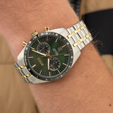 Hugo Boss Tourmaster Chronograph Green Dial Two Tone Steel Strap Watch for Men - 1514287 Authentic Buy Shop Now