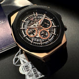 Maserati Stile Skeleton Chronograph Black Dial Black Silicone Strap Watch for Men - R8871642003 Authentic Buy Shop Now