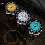 Citizen Mechanical Automatic Yellow Dial Silver Steel Strap Watch for Men - NJ0170-83Z Buy Now By Citizen