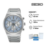 Seiko Conceptual Chronograph Ice Blue Dial Silver Steel Strap Watch for Men - SSB459P1 Authentic Buy Shop Now