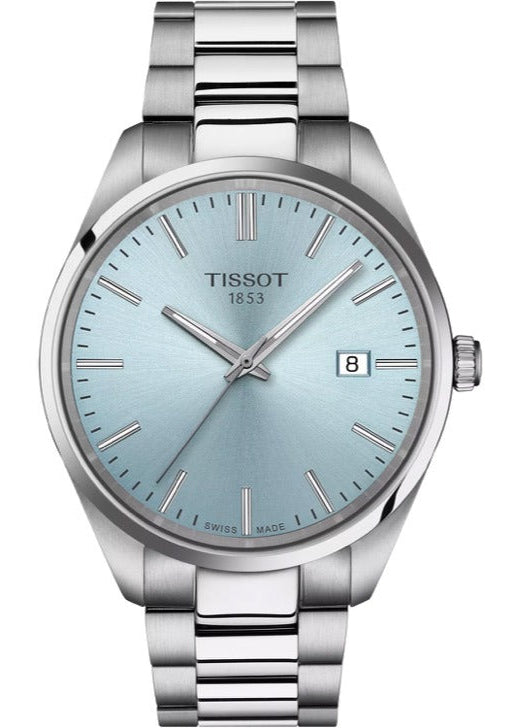 Tissot PR 100 Ice Blue Dial Silver Steel Strap Watch for Men - T150.410.11.351.00 Authentic Buy Shop Now