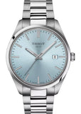 Tissot PR 100 Ice Blue Dial Silver Steel Strap Watch for Men - T150.410.11.351.00 Authentic Buy Shop Now