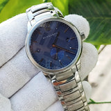 Burberry Classic Blue Dial Silver Steel Strap Watch for Men - BU10007 Authentic Buy Shop Now
