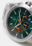 Maserati Successo Chronograph Green Dial Silver Steel Strap Watch for Men - R8873621043 Authentic Buy Shop Now