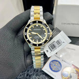 Emporio Armani Sea Explorer Black Dial Two Tone Steel Strap Watch for Men - AR60089 Buy Now By Emporio Armani