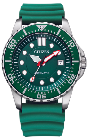 Citizen Mechanical Automatic Green Dial Green Rubber Strap Watch for Men - NJ0129-10X Buy Now By Citizen
