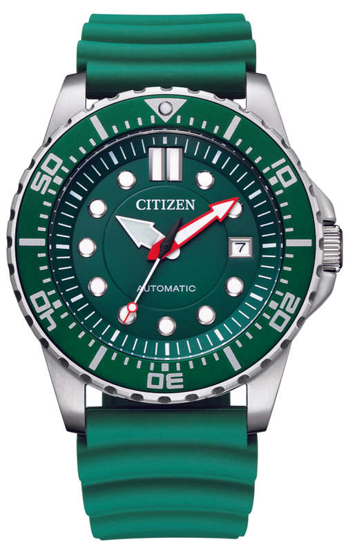 Citizen Mechanical Automatic Green Dial Green Rubber Strap Watch for Men - NJ0129-10X Buy Now By Citizen