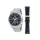 Maserati Velocità Chronograph Blue Dial Silver Steel Strap Watch for Men - R8873652001 Authentic Buy Shop Now