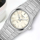 Tissot PRX Quartz Mother of Pearl Dial Silver Steel Strap Watch for Women - T137.010.11.111.00 Authentic Buy Shop Now