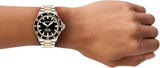 Emporio Armani Sea Explorer Black Dial Two Tone Steel Strap Watch for Men - AR60089 Buy Now By Emporio Armani