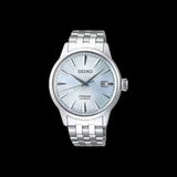 Seiko Presage Cocktail Time Automatic Ice Blue Dial Silver Steel Strap Watch for Men - SRPE19J1 Authentic Buy Shop Now