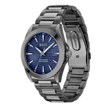 Hugo Boss Strike Blue Dial Gunmetal Grey Steel Strap Watch for Men - 1514175 Buy Now By Hugo Boss