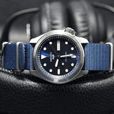 Seiko 5 Sports Automatic Blue Dial Blue Nylon Strap Watch for Men - SRPE63K1 Authentic Buy Shop Now