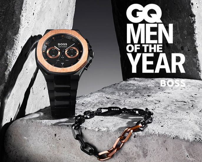 Hugo Boss Taper Chronograph Black Dial Black Steel Strap Watch for Men - 1514090 Authentic Buy Shop Now