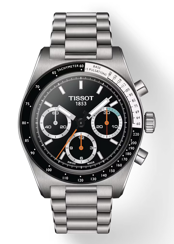 Tissot PR516 Chronograph Black Dial Silver Steel Strap Watch for Men - T149.417.11.051.00 Authentic Buy Shop Now