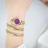 Just Cavalli Vita Purple Dial Gold Steel Strap Watch for Women - JC1L355M0035 Authentic Buy Shop Now