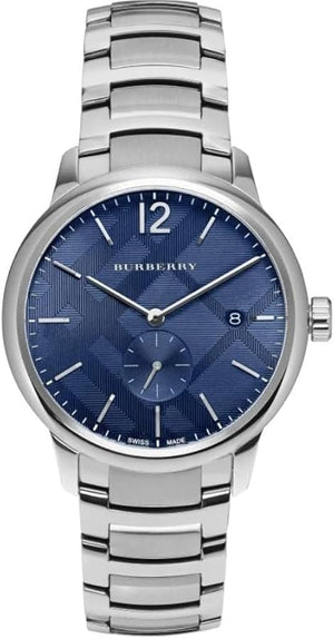 Burberry Classic Blue Dial Silver Steel Strap Watch for Men - BU10007 Authentic Buy Shop Now