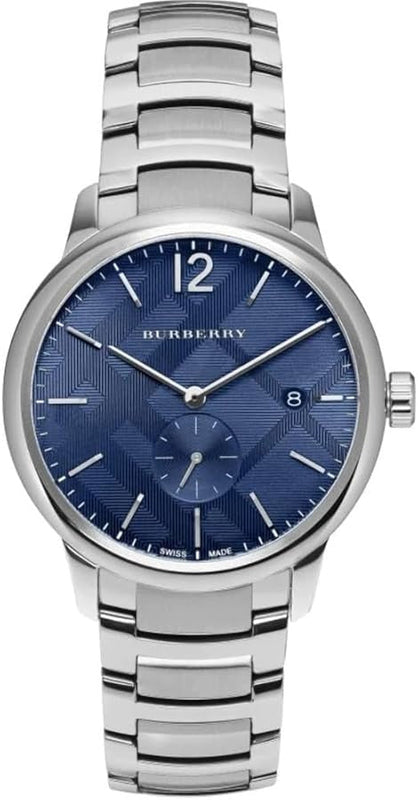 Burberry Classic Blue Dial Silver Steel Strap Watch for Men - BU10007 Authentic Buy Shop Now
