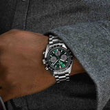 Seiko Prospex Speedtimer Solar Chronograph Green Dial Silver Steel Strap Watch for Men - SSC933 Authentic Buy Shop Now