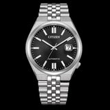 Citizen Tsuyosa 60 Automatic Black Dial Silver Steel Strap Watch for Men - NK0020-55E Authentic Buy Shop Now