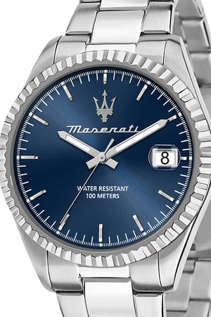 Maserati Competizione Blue Dial Silver Steel Strap Watch for Men - R8853100029 Authentic Buy Shop Now