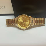 Gucci G Timeless 18K Gold Dial Gold Steel Strap Watch for Women - YA1265036 Authentic Buy Shop Now