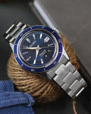 Seiko Presage Style60's Automatic Blue Dial Silver Steel Strap Watch for Men - SRPG05J1 Authentic Buy Shop Now