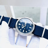 Seiko 5 Sports Automatic Blue Dial Blue Nylon Strap Watch for Men - SRPE63K1 Authentic Buy Shop Now