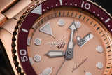 Seiko 5 Sports 55th Anniversary Limited Edition Rose Gold Dial Rose Gold Steel Strap Watch for Men - SRPK08K1 Authentic Buy Shop Now
