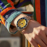 Citizen Mechanical Automatic Yellow Dial Silver Steel Strap Watch for Men - NJ0170-83Z Buy Now By Citizen