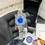 Emporio Armani Gianni T-Bar Blue Dial Silver Steel Strap Watch for Women - AR11627 Buy Now By Emporio Armani
