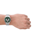 Emporio Armani Antonio Chronograph Green Dial Silver Steel Strap Watch for Men - AR11581 Buy Now By Emporio Armani