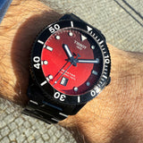 Tissot Seastar 1000 Red Dial Black Steel Strap Watch for Men - T120.410.33.421.00 Authentic Buy Shop Now
