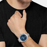 Hugo Boss Grand Prix Chronograph Blue Dial Silver Steel Strap Watch for Men - 1514226 Buy Now By Hugo Boss
