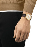 Tissot Classic Dream Ivory Dial Brown Leather Strap Watch for Men - T129.410.36.261.00 Authentic Buy Shop Now