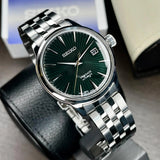Seiko Presage Cocktail Time Automatic Green Dial Silver Steel Strap Watch for Men - SRPE15J1 Authentic Buy Shop Now