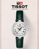 Tissot Bellissima Small Lady Mother of Pearl Dial Green Leather Strap Watch for Women - T126.010.16.113.02 Authentic Buy Shop Now