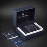 Maserati Successo Chronograph Silver Dial Blue Silicone Strap Watch for Men - R8871621042 Authentic Buy Shop Now