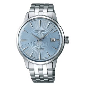 Seiko Presage Cocktail Time Automatic Ice Blue Dial Silver Steel Strap Watch for Men - SRPE19J1 Authentic Buy Shop Now