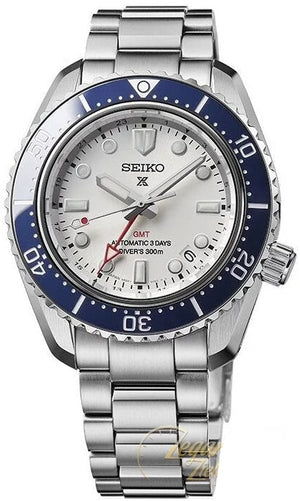 Seiko Prospex 1968 Heritage Diver's GMT 60th Anniversary White Dial Silver Steel Strap Watch for Men - SPB519J1 Authentic Buy Shop Now